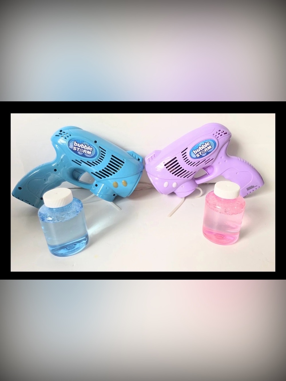 JOYIN Pink & Purple Bubble Guns - Makes Over 5000 Colorful Bubbles Per Minute